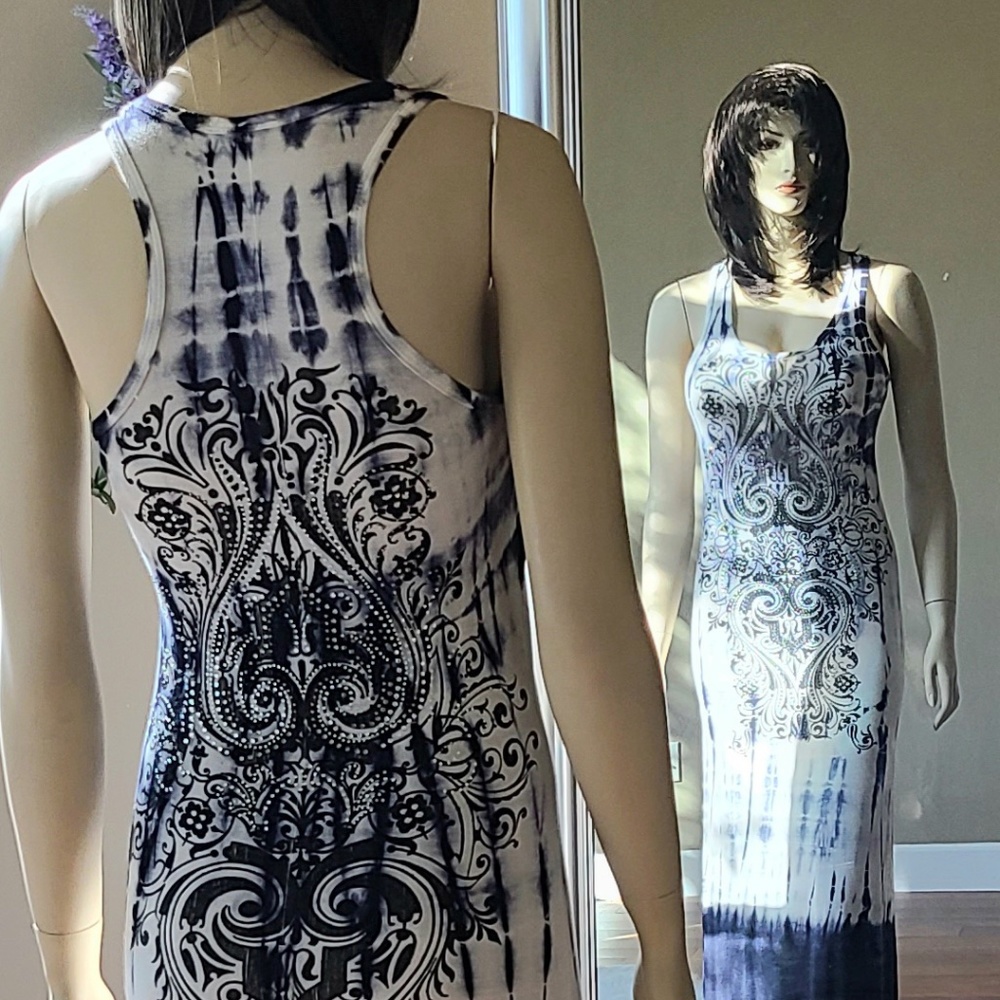 BEDAZZLED BIKER INSPIRED DRESS